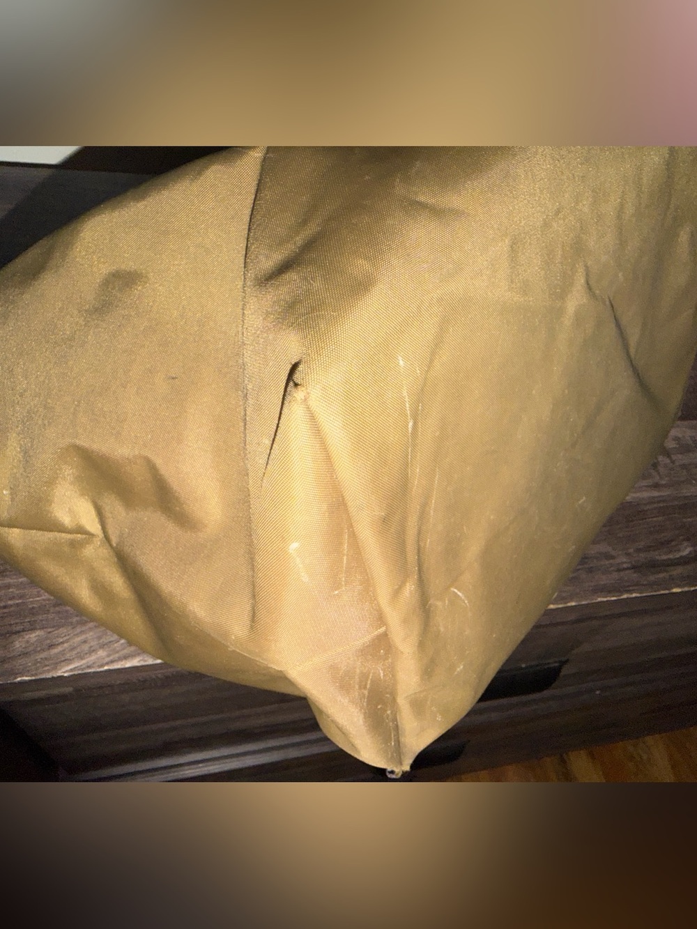 Longchamp Brown Nylon Tote with Tan Leather Trim - Picture 3 of 7